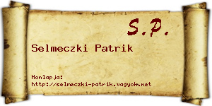 Selmeczki Patrik névjegykártya